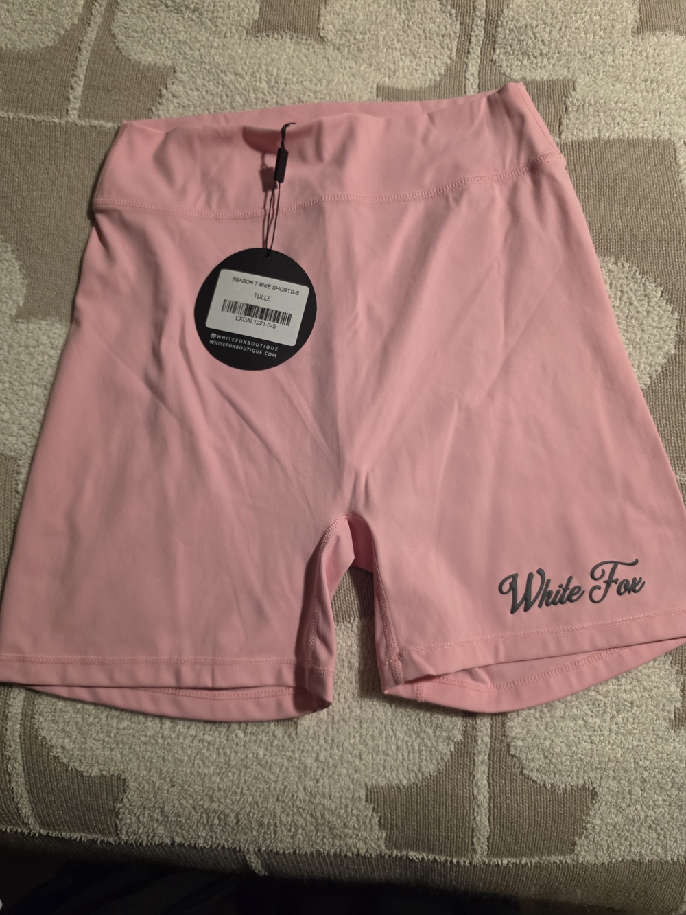 White Fox Boutique Pink High-Rise Bike Shorts